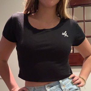 PacSun LA Hearts “LA” embroidered cropped top